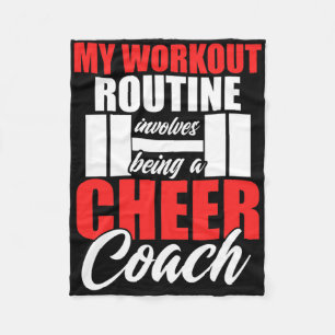 Cheer Coach Workout Cheerleading Cheering Team Fleece Blanket
