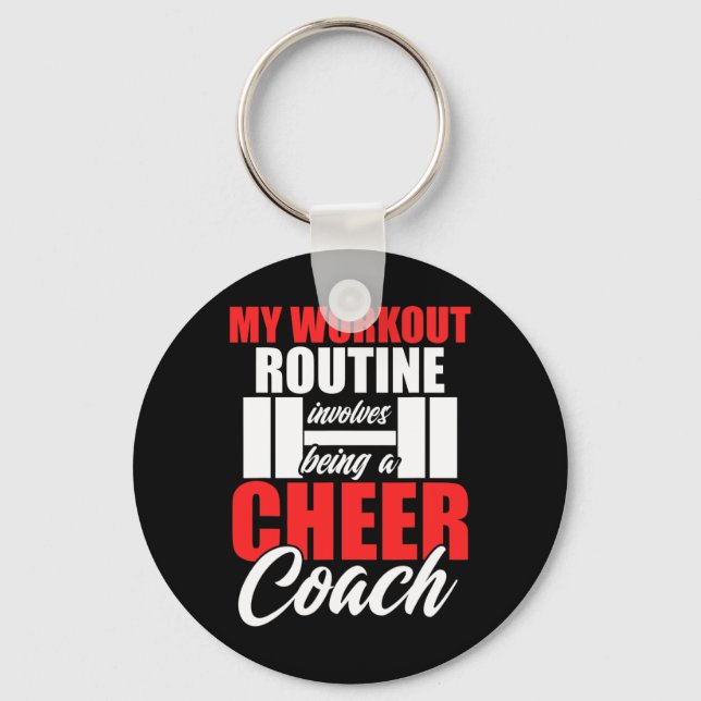 Cheer Coach Workout Cheerleading Cheering Team  Key Ring (Front)