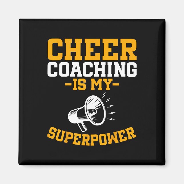 Cheer Coaching Is My Superpower - Cheerleader Chee Magnet (Front)