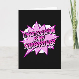 Cheer Coaching Is My Superpower Cheerleading Coach Card
