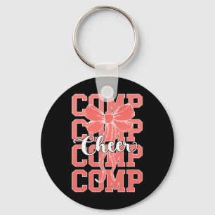 Cheer Comp Day Cheerleader Competition Day Bow _2 Key Ring