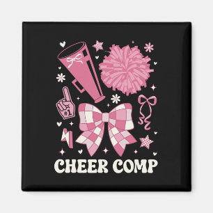 Cheer Comp Day Cheerleader Competition Day Bow Magnet
