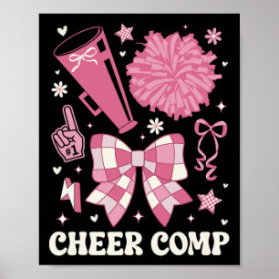 Cheer Comp Day Cheerleader Competition Day Bow Poster