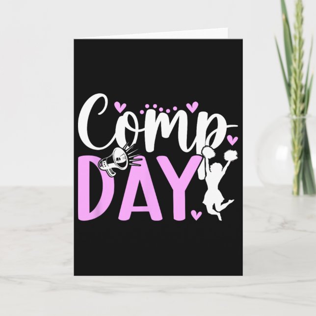 Cheer Comp Day Cheerleader Competition Day Cheerle Card (Front)