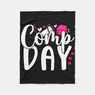 Cheer Comp Day Cheerleader Competition Day Cheerle Fleece Blanket