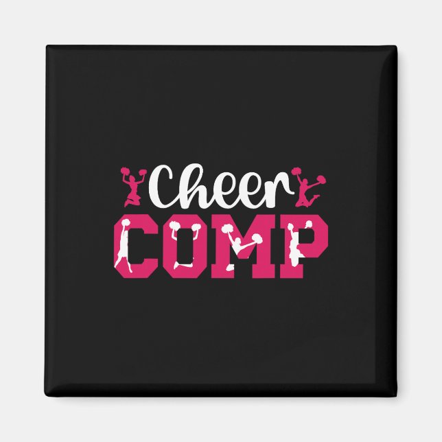 Cheer Comp Day Cheerleader Competition Day Cheerle Magnet (Front)