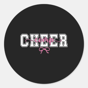 Cheer Comp Day Cheerleader Competition Day Coquett Classic Round Sticker