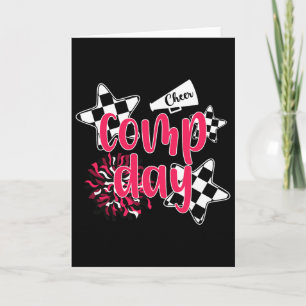 Cheer Comp Day Cheerleading Competition Day Cheerl Card