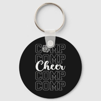 Cheer Comp Day Cheerleading Competition Day Cheerl Key Ring