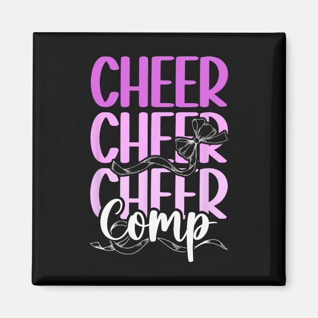 Cheer Comp Day Cheerleading Competition Day Cheerl Magnet (Front)