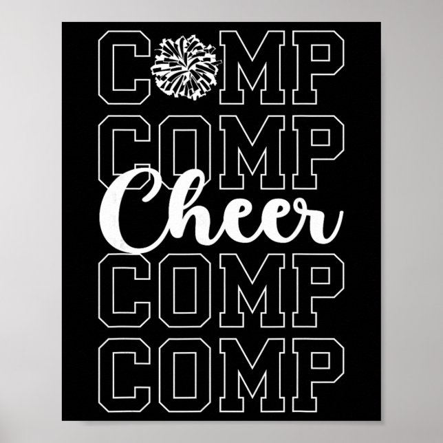 Cheer Comp Day Cheerleading Competition Day Cheerl Poster (Front)