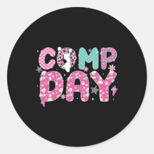 Cheer Comp Day Cheerleading Competition Day Classic Round Sticker