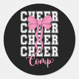 Cheer Comp Day Cheerleading Competition Day Coquet Classic Round Sticker