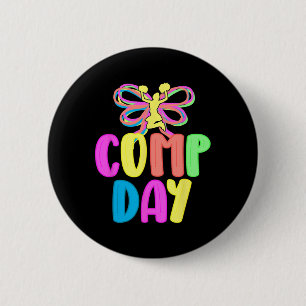 Cheer Comp Day Cheerleading Competition Day Preppy 6 Cm Round Badge