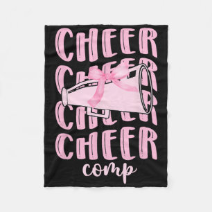 Cheer Comp Day Coquette Cheerleading Competition D Fleece Blanket