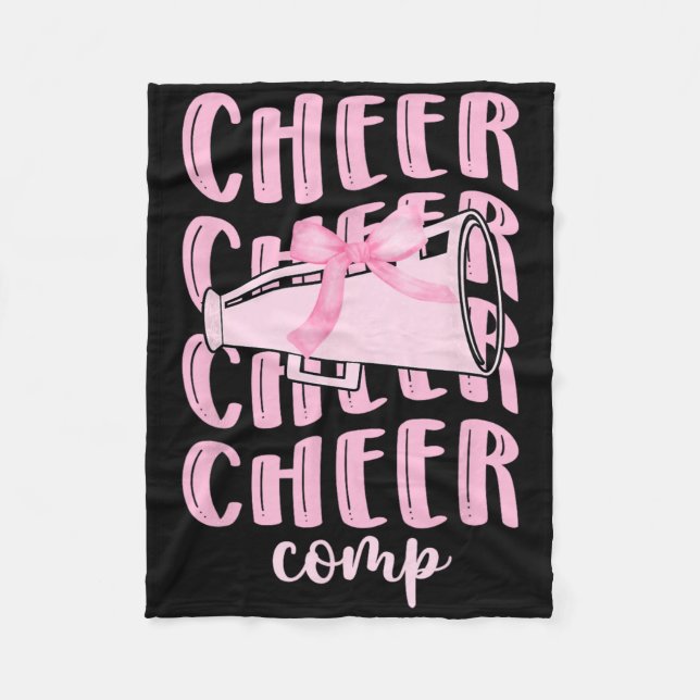 Cheer Comp Day Coquette Cheerleading Competition D Fleece Blanket (Front)