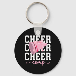 Cheer Comp Day Coquette Cheerleading Competition D Key Ring