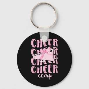Cheer Comp Day Coquette Cheerleading Competition D Key Ring