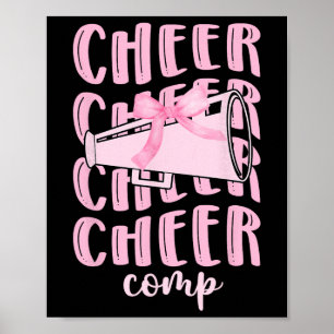 Cheer Comp Day Coquette Cheerleading Competition D Poster