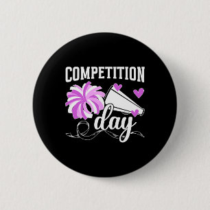 Cheer Competition Day Cheerleading Comp Day Cheerl 6 Cm Round Badge