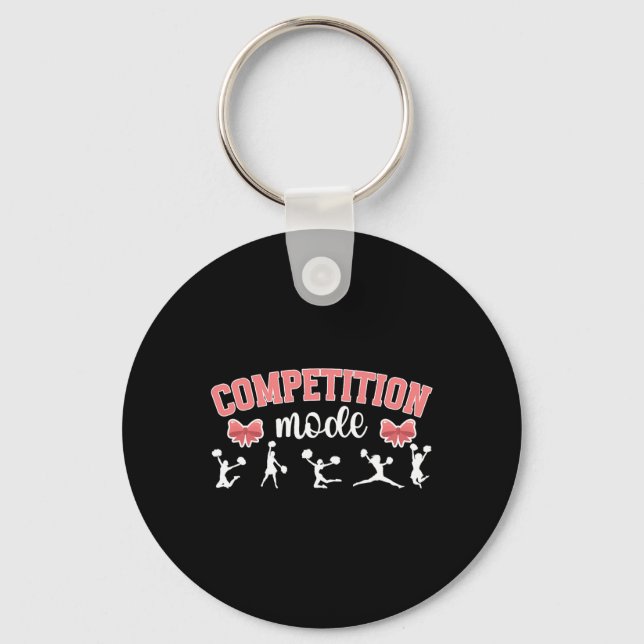 Cheer Competition Day Mode Cheerleading Comp Day _ Key Ring (Front)