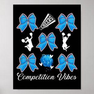 Cheer Competition Day Vibes Cheer Comp Day Cheerle Poster