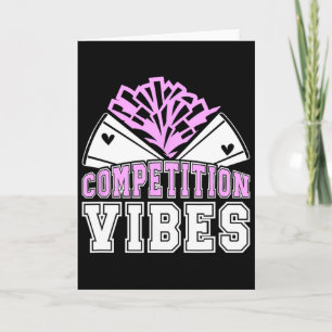 Cheer Competition Day Vibes Cheerleader Comp Day _ Card