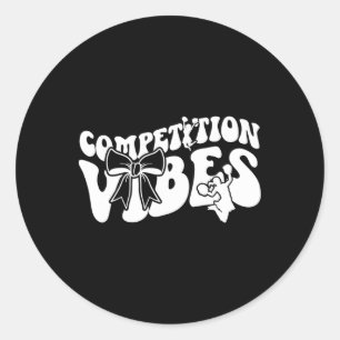 Cheer Competition Day Vibes Cheerleading Comp Day Classic Round Sticker