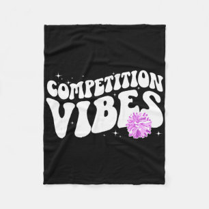 Cheer Competition Day Vibes Cheerleading Comp Day  Fleece Blanket