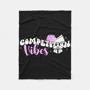 Cheer Competition Day Vibes Cheerleading Comp Day  Fleece Blanket