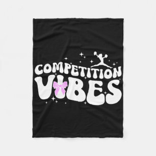 Cheer Competition Day Vibes Cheerleading Comp Day Fleece Blanket