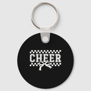 Cheer Coquette Bow Cheerleader Mom Cheerleading Lo Key Ring