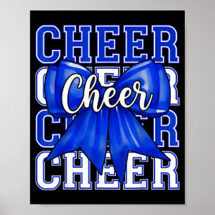Cheer Coquette Bow Cheerleading For Cheerleader Poster