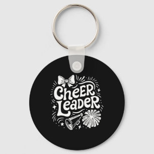 Cheer Coquette Bow Cheerleading Lover Cheerleader  Key Ring