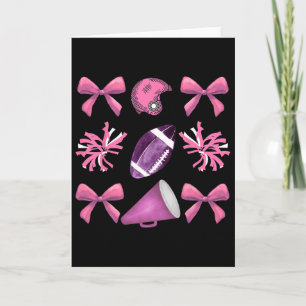 Cheer Coquette Bow Girls Cheerleading,cheerleading Card