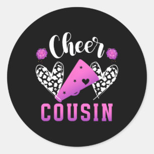 Cheer Cousin Cheerleading Cousin Of A Cheerleader Classic Round Sticker