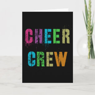 Cheer Crew Cheerleading Team School Cheerleader Sq Card