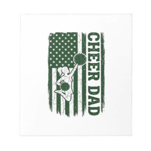 Cheer Dad American Flag Vintage Vector Design_1 Notepad