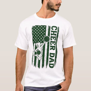 Cheer Dad American Flag Vintage Vector Design_1 T-Shirt