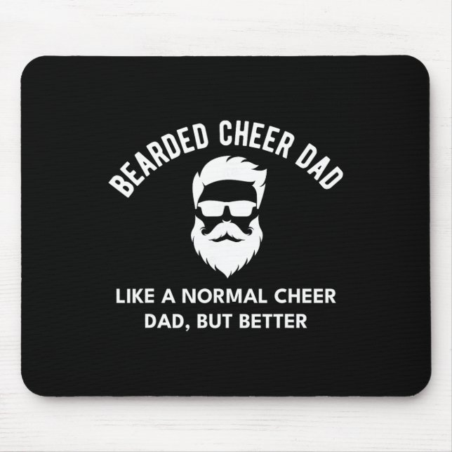 Cheer Dad Bearded Definition Cheerleading Funny _1 Mouse Pad (Front)