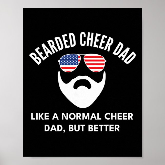 Cheer Dad Bearded Definition Cheerleading Funny _2 Poster (Front)