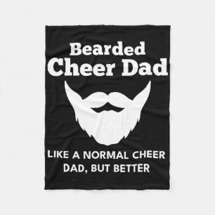 Cheer Dad Bearded Definition Cheerleading Funny Fleece Blanket