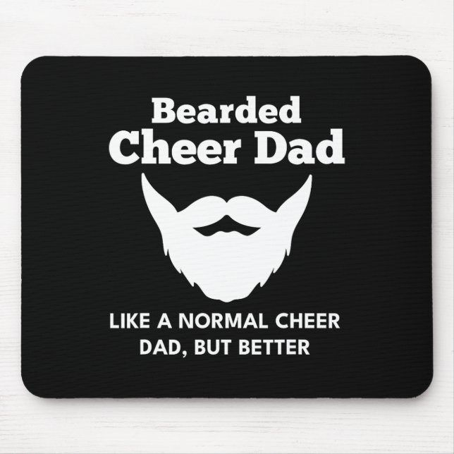 Cheer Dad Bearded Definition Cheerleading Funny  Mouse Pad (Front)