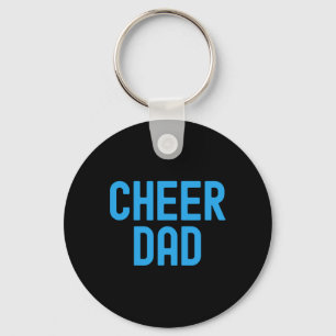 Cheer Dad Blue Cheerleading Matching Parents Key Ring