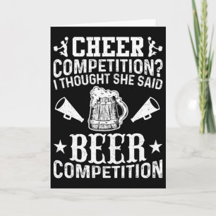 Cheer Dad Cheerleader Beer Competition Cheer Squad Card