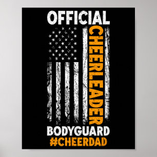 Cheer Dad Cheerleader Bodyguard Father's Day Cheer Poster