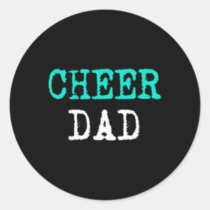 Cheer Dad Cheerleader Daddy From Cheerleading Daug Classic Round Sticker