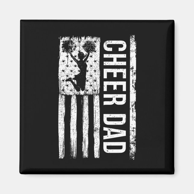 Cheer Dad Cheerleading American Flag Fathers Day C Magnet (Front)