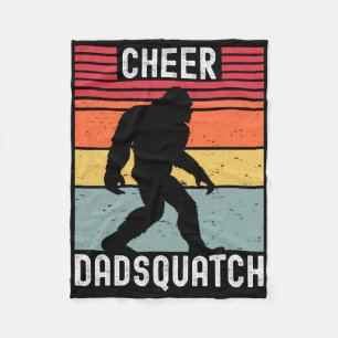 Cheer Dad Cheerleading Bigfoot Fleece Blanket