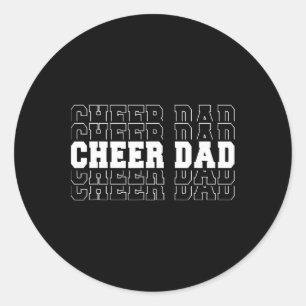 Cheer Dad Cheerleading Classic Round Sticker